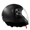 BONEHEAD DYNAMIC FULL FACE HELMET, CARBON FIBER. Shown from the side with closed visor