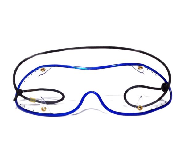 Mini Flex-z goggles with clear lens and blue trim