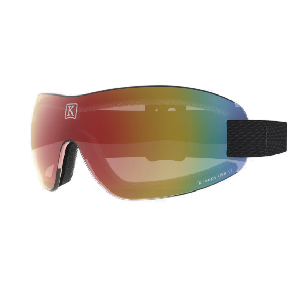 Kroops I.K.91 skydiving goggles with mirror lens and black strap