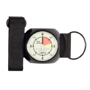 ALTI-2 Altimaster Galaxy Analog Altimeter with white 4000 meter dial and black case. O-Ring Mounting