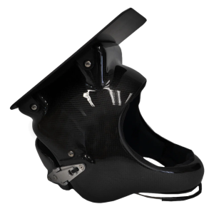 Black Signature Camera Helmet. Black carbon gloss shown from the side