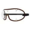 Kroops Boogie skydiving goggles with clear lens and brown trim