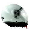 BONEHEAD DYNAMIC FULL FACE HELMET, WHITE. Shown from the side with closed visor