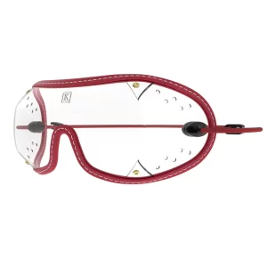 Kroops DZ 2 skydiving goggles with clear lens and red trim