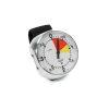 Robnik analog altimeter with white 4000 meters dial and silver case. Velcro Mount. Side angle