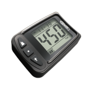 L&B Ares 2 altimeter shown from the front. Color: Black