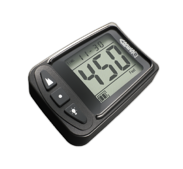 L&B Ares 2 altimeter shown from the front. Color: Black