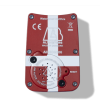 L&B Ares 2 altimeter shown from the back. Color: Danish Flag