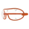 Kroops Boogie skydiving goggles with clear lens and orange trim