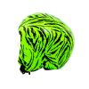 Parasport Italia Z1 JED-A Wind open face skydiving helmet. Jungle Green color. Shown from the side