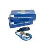 Vigil Cuatro AAD. Blue device with blue cable. Silver cutter and control unit. Shown with the box
