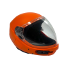 Square1 Kiss skydiving fullface helmet shown from the side with closed visor. Color: Orange