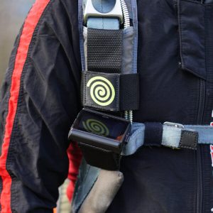 AON2 X2 wingsuit mount shown attached to the container.