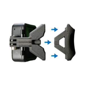 V-Mag mount is used to attach a camera to the helmet.