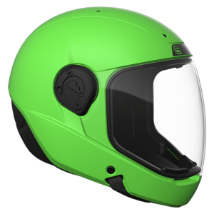 Cookie G35 Fullface Skydiving Helmet. Color is Lime Green