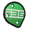 Cookie G35 Tunnel Plate, green G35 design. Shown from the front
