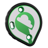 Cookie G35 Tunnel Plate, green loop design. Shown from the front