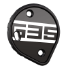 Cookie G35 Tunnel Plate, black G35 design. Shown from the front