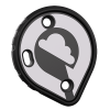 Cookie G35 Tunnel Plate, grey loop design. Shown from the front
