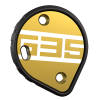 Cookie G35 Tunnel Plate, yellow G35 design. Shown from the front