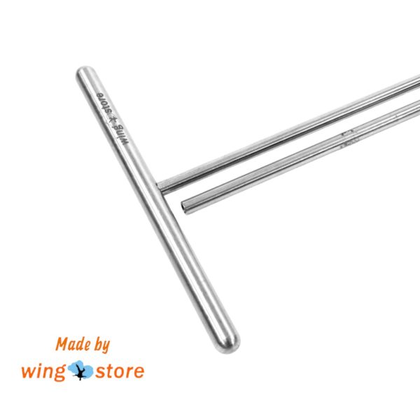 T-Bodkin made from two pieces, which allows user to make it shorter or larger.