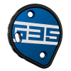 Cookie G35 Tunnel Plate, blue G35 design. Shown from the front