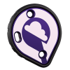 Cookie G35 Tunnel Plate, purple loop design. Shown from the front