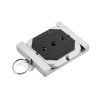 WINGSTORE HELMET CAMERA MOUNT, silver. Shown from the top