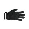 Wingstore Skydiving Gloves, all black with white and orange logo on top. Shown from the bottom
