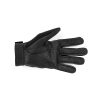 Wingstore Skydiving Gloves, all black with orange logo on top. Shown from the bottom