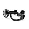 Cruiser Skydiving Goggles with clear lens and black frame. Shown from the front