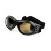 Cruiser Skydiving Goggles with orange lens and black frame. Shown from the front