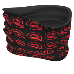Cookie Headsock, black with red cookie logos printing