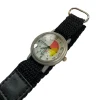 Viplo Watch Silver Case 30mm case with fluorescent hands and black strap. It looks like a replica of Viplo FT50 altimeter