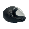 Square1 Kiss skydiving fullface helmet shown from the side with closed visor. Color: Black