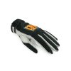 Performance Designs gloves with logo on top. The color is black on the top with white leather bottom. Shown from the side