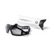 Peeksteep skydiving goggles with smoke lens and black strap