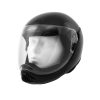 Square1 Phantom X skydiving helmet. Color: Black Gloss. Shown from the front with closed visor