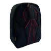 Wingstore Javelin Backpack Mini made from genuine cordura. Color: Black with red pipings, shown from the front