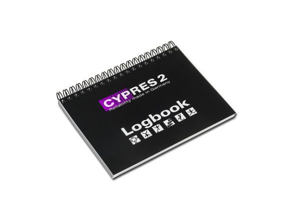 Airtec cypres logbook. Shown from the cover side