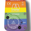 L&B Ares 2 altimeter shown from the back. Color: Rainbow