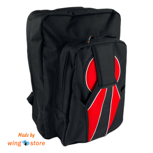 Wingstore Javelin Gear Bag made from black cordura with red inserts and white pipings