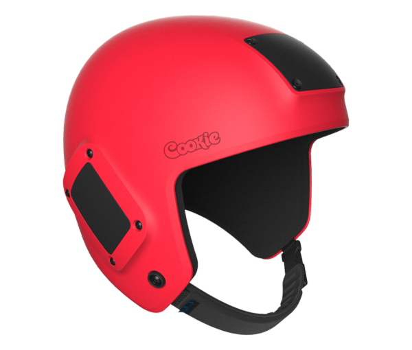 Cookie Fuel Open Face Skydiving Helmet. Color is Red