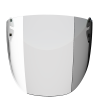 Cookie G35 Photochromatic Visor in different states of darkening when exposed to sunlight. Shown from the front
