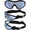 Birdz Boogie Goggles, with Blue lenses. Picture shows them from 3 angles